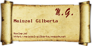 Meiszel Gilberta névjegykártya